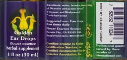 Golden Ear Drops Flower Essence