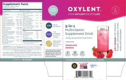 Oxylent 5-In-1 Multivitamin Supplement Drink Sparkling Berries