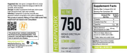750 Broad Spectrum CBD Oil Lemon Lime