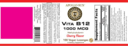 Vita B12 1000 mcg Cherry Flavor