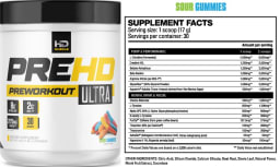 PreHD Preworkout Ultra Sour Gummies