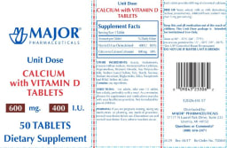 Calcium 600 mg with Vitamin D 400 IU Tablets