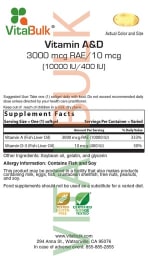 Vitamin A&D 3000 mcg RAE/10 mcg (10000 IU/400 IU)