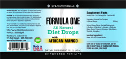 Formula One All Natural Diet Drops with African Mango