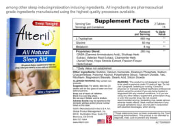 Alteril All Natural Sleep Aid with L-Tryptophan