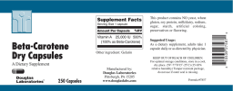 Beta-Carotene Dry Capsules