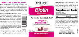 Biotin 10,000 mcg Delicious Cherry Flavor