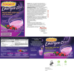Emergen-Zzzz Nighttime Sleep Aid with Melotonin Mellow Berry