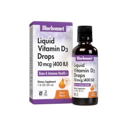 Liquid Vitamin D3 Drops 400 IU Natural Citrus Flavor