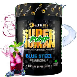 Superhuman Pump Pre Workout Powder (Blueberry Steel)
