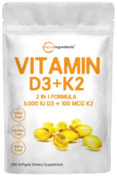 Vitamin D3 5000 IU + K2 100 mcg