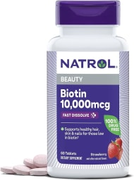 Biotin 10,000 mcg Fast Dissolve Strawberry Natural Flavor
