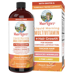 Liquid Morning Multivitamin + Hair Growth (Peach Mango)