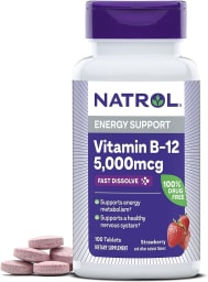 Vitamin B-12 5,000 mcg Fast Dissolve Strawberry Natural Flavor