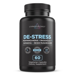DE-STRESS Ashwagandha + Rhodiola + Ginseng + Reishi Mushroom