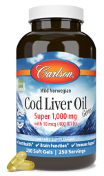 Wild Norvegian Cod Liver Oil Gems 1000 mg