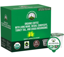 Organic Coffee with Lions Mane, Reishi, Cordyceps, Turkey Tail, and Chaga Mushrooms