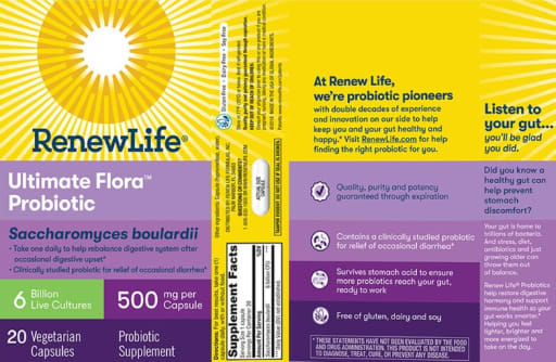 Ultimate Flora Probiotic Saccharomyces boulardii 6 Billion