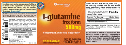 L-Glutamine 500 mg