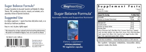 Sugar Balance Formula
