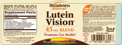 Lutein Vision 45 mg Blend