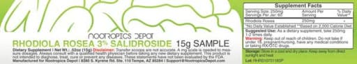Rhodiola Rosea 3% Salidroside
