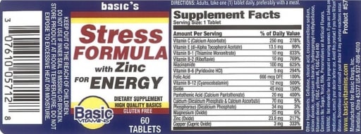 Stress Formula with Zinc