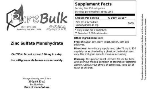 Zinc Sulfate Monohydrate
