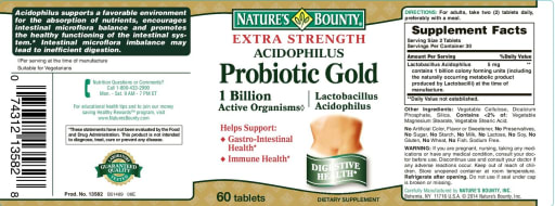Extra Strength Acidophilus Probiotic Gold