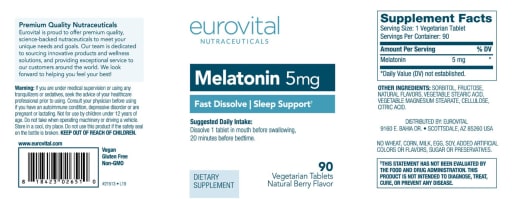 Melatonin 5 mg Natural Berry Flavor