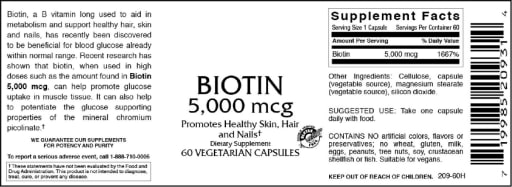 Biotin 5,000 mcg