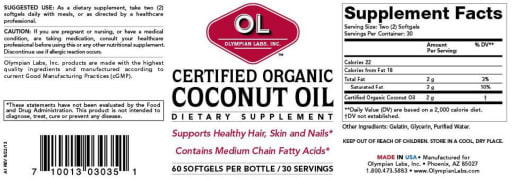 Certified Organic Coconut oil
