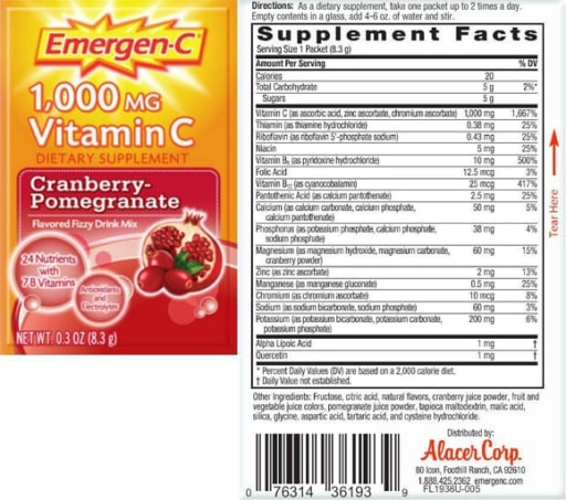1,000 MG Vitamin C Cranberry-Pomegranate