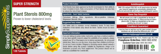 Super Strength Plant Sterols 800 mg