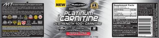100% Platinum Carnitine Tropical Citrus