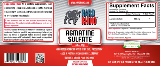 Agmatine Sulfate 550 mg