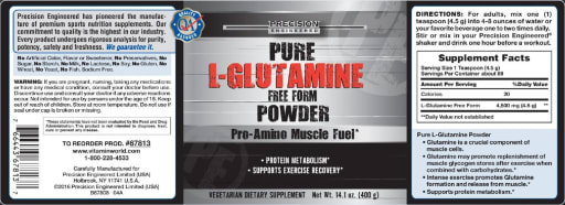 Pure L-Glutamine Free Form Powder