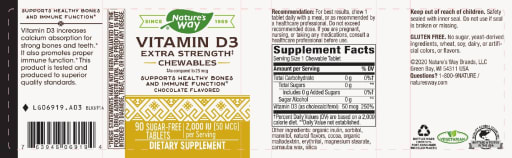 Vitamin D3 Extra Strength Chocolate Flavored