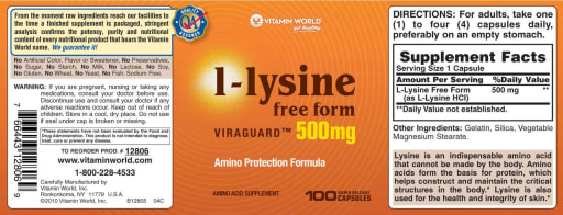 L-Lysine Viraguard 500 mg
