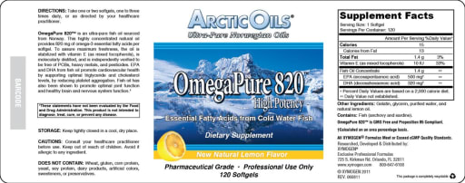 OmegaPure 820 EC Natural Lemon Flavor