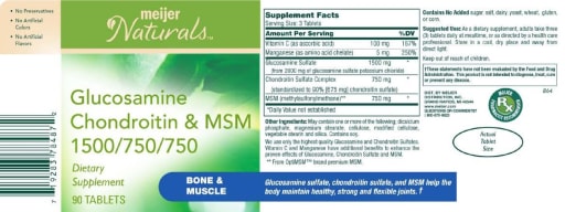 Glucosamine Chondroitin & MSM 1500/750/750
