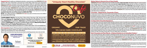 ChocoNuvo Cafe 74% Cacao Dark Chocolate