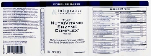 Tyler NutriVitamin Enzyme Complex With Iron
