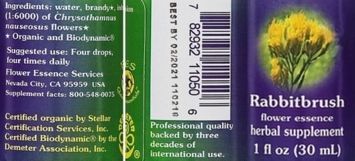 Rabbitbrush Flower Essence