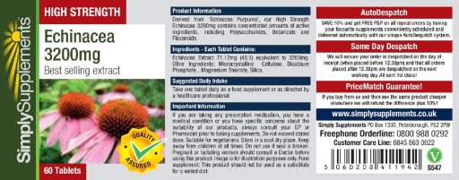 High Strength Echinacea 3200 mg