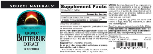 Urovex Butterbur Extract