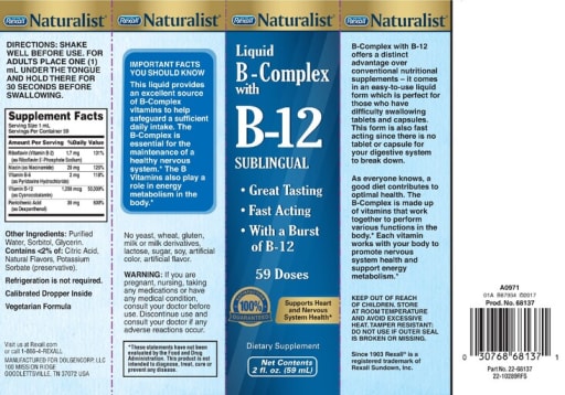Liquid B-Complex with B-12 Sublingual