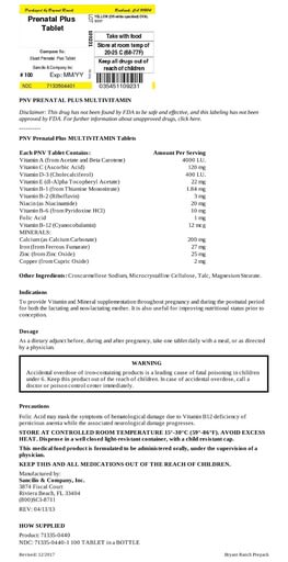 PNV Prenatal Plus Multivitamin Tablets