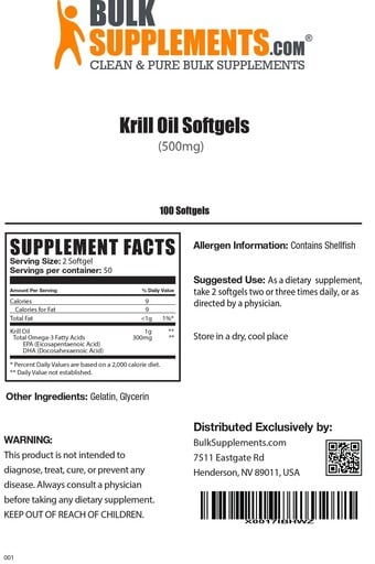 Krill Oil Softgels 500 mg