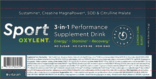 Sport Oxylent 3-in-1 Performance Supplement Drink Lemon-Lime Burst
